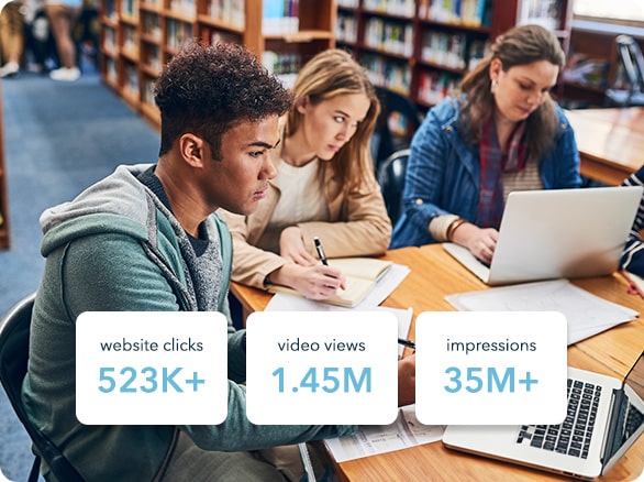 Higher Education Digital Marketing Case Study for a client of Central States Marketing in Peoria, IL